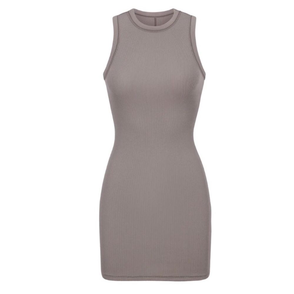 RARE skims smoke cotton rib tank dress